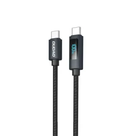 Dudao Dátový kábel L7C / USB-C / USB-C / 1000W / LED displej / 1 m / čierna (185908)