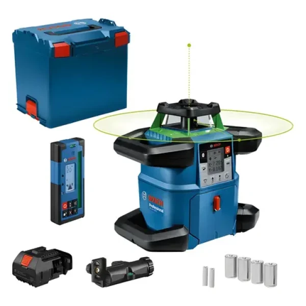 BOSCH GRL 650 CVHG Professional modrá / Rotačný laser / 18V / IP68 / Bluetooth / L-BOXX / bez aku (0601061V01)