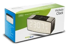 GreenBlue 62917 čierno-šedá / Rádiobudík / FM / Bluetooth / teplomer / batéria 2200 mAh (GB200)