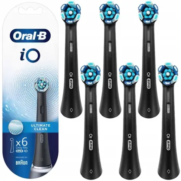 Oral-B iO Ultimate Clean čierna 6 ks / Náhradná hlavica (8700216194693)
