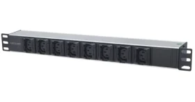 Intellinet PDU 19" 8x C13 čierno-strieborná / PDU / 1U / 8x zásuvka C13 / 16 A / kábel 2 m (163651)