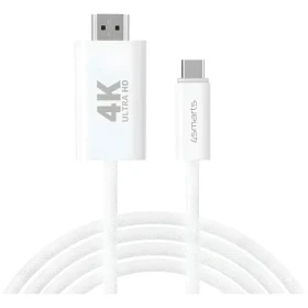 4smarts kábel USB-C na HDMI 2m biela / Kábel / 4K 60Hz (540955)