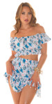 Sexy Koucla 2Piece Set Skirt CropTop off-shoulder L/XL