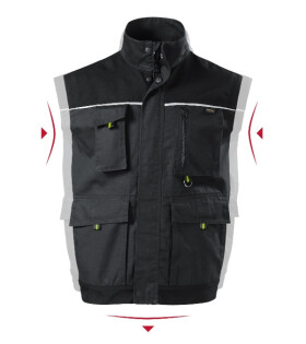 Pánska pracovná vesta Ranger ebony grey 60/62