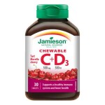 JAMIESON Vitamín C+D3 tablety na cmúľanie s čerešňovou príchuťou 30 tabliet