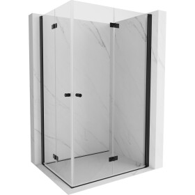 MEXEN/S - Mist-F Duo sprchovací kút skladacie dvere pravá 95 x 100, transparent, čierna 8A6-095L-100P-70-00