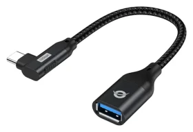 Conceptronic adaptér USB-C lomený - USB-A čierna / Adaptér / USB 3.2 Gen 2 / 10 Gbit / s / 0,15 m (ABBY19B)