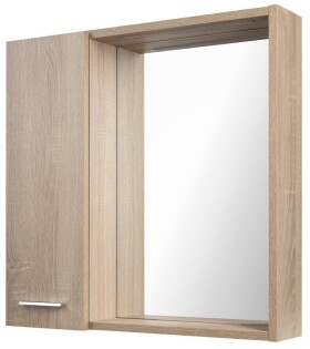 AQUALINE - ZOJA/KERAMIA FRESH STRIP galérka s LED osvetlením 60x60x14cm, ľavá, dub platin 45027S