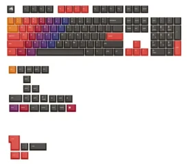 Glorious vymeniteľné klávesy GPBT Gradient (ANSI US) - Celestial Fire / PBT / 131 ks / ANSI US layout / Cherry MX(+) (GLO-KB-ACC-KC-GPBT-GR-CEF-US)