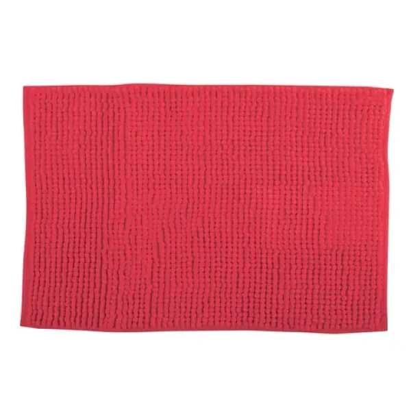 MSV Kúpeľňová predložka CHENILLE červená / Mikrovlákno / Protišmyková / 40 x 60 cm
