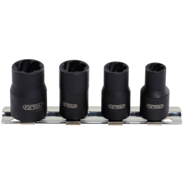KS Tools 913.1450 Súprava nástrčkov so špirálovým profilom 1/4", 4 ks, 8-13 mm; 913.1450