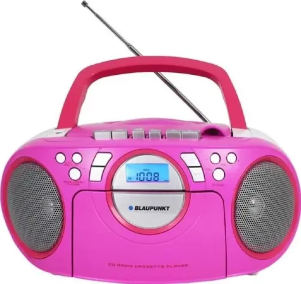 Blaupunkt BB16PK ružová / prenosné rádio / CD / USB / AUX / 3.4W (BB16PK)