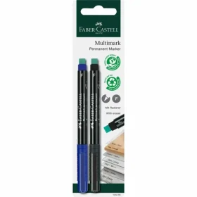 Faber-Castell Permanentný popisovač / 2ks / čierna-modrá (156295)