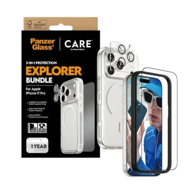 PanzerGlass CARE Flagship Explorer 3v1 púzdro+sklo+ochrana šošoviek iPhone 17 Pro (TOR-GSM-PNGL-0009)