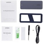 Ugreen Obudowa disku SSD UGREEN CM777, NVMe/SATA, 20Gbps, USB-C