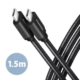 AXAGON BUCM3-CM15AB kábel USB-C na USB-C čierna / 1.5 m / 3 A (BUCM3-CM15AB)