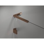 MEXEN/S - Lunar L vaňová zástena 2-krídlová ľavá 90 x 150, transparent, ružové zlato 897L-090-100-60-00-L