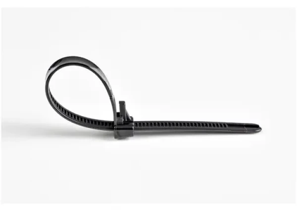 StarTech Uvoľniteľná sťahovacia páska čierna / Sťahovacia páska / nylon / 125 mm / 100 ks (CBMZTRB5BK)