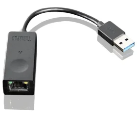 Lenovo USB 3.0 Ethernet adaptér čierna / Sieťový adaptér / USB-A / RJ-45 (03X6840)
