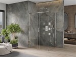 MEXEN/S - OMEGA sprchovací kút 110x90, transparent, chróm 825-110-090-01-00