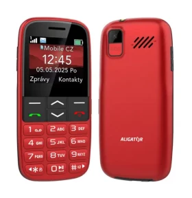 Aligator A770 Senior červený + stolná nabíjačka (A770RD)