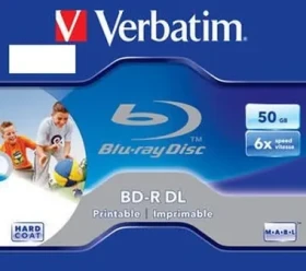 Verbatim BD- R. Dual Layer Printable. 50GB. drahokam box. 43736. 6x. 1 ks. pre archiváciu dát (43736xx)