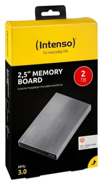 INTENSO Memory Board 2TB antracitová / Externý disk / 2.5" / USB 3.2 Gen 1 / R:85MB/s / W:75MB/s (6028680)
