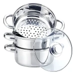 Maestro MR-2900-18 / Sada hrncov na varenie v pare / 18 cm / 4 diely / sklo, nerez (MR-2900-18)