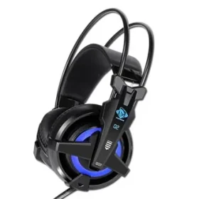 E-BLUE Auroza EHS950 FPS čierna / herné slúchadlá s mikrofónom / ovládanie hlasitosti / USB modré podsv. /vibračná (QMEBM95RGB00)