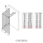 CERANO - Sprchová zástena Walk-in Onyx Corner Cube Ľ/P - 8 mm - hranatá vzpera - chróm, bronzové sklo - 140x140x200 CER-688414
