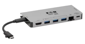EATON Tripp Lite USB-C Dock šedá / Dokovacia stanica / 4K HDMI / USB 3.2 Gen 1 / PD 100W / Gigabit LAN (U442-DOCK5D-GY)