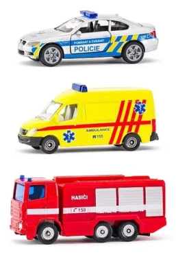 Siku Česká verzia - set mix polícia, hasiči, ambulancia