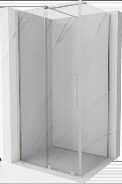 MEXEN/S - Velár sprchovací kút, posuvné dvere 120 x 80, transparent, nikel kefovaná 871-120-080-01-97