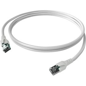 Easylan CP1KWBWBW0020 RJ45 sieťové káble, prepojovacie káble CAT 6A S/FTP 2.00 m biela dvojžilový tienený, bez halogénov, samozhášavý 1 ks; CP1KWBWBW0020