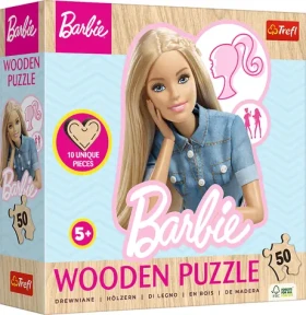 Trefl - Puzzle - Drevené obrysové puzzle Barbie