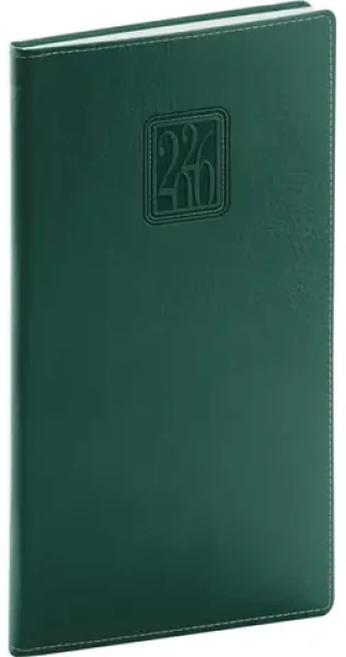 NOTIQUE Vreckový diár Panama 2026 zelený / 9 x 15.5 cm (PGD-KAPPA-6389)