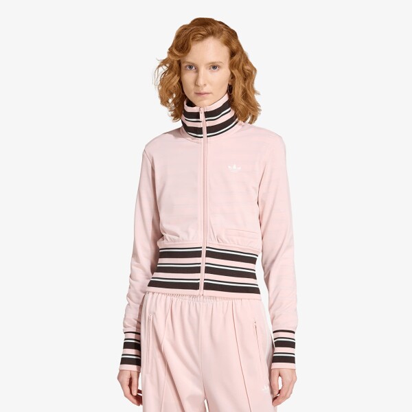 Mikina adidas Vintage Tt High Knitted Ribs Top Sandy Pink L