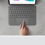 Logitech Logitech Combo Touch - Tastatur und Foliohulle - mit Trackpad - hintergrundbeleuchtet - Apple Smart connector - QWERTZ - Schweiz - Oxford Gray - fur Apple 11-inch iPad Pro (1. Generation, 2. Generation, 3. Generation)