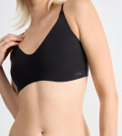 SLOGGI ZERO MICROFIBRE 2.0 - ultra ľahká bezšvová braletka z recyklovaného mikrovlákna Sloggi BLACK S