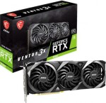 MSI GeForce RTX 3060 VENTUS 3X 12G OC / 1320-1870MHz / 12GB GDDR6 / 192-bit / 1x HDMI+3x DP / 170W (8) (RTX 3060 VENTUS 3X 12G OC)