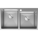 MEXEN - Xorin oceľový drez 2-bowl 780 x 450 mm, nerez 6441782000-01