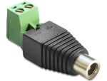 Delock Adaptér DC 5.5 x 2.5 mm (F) - svorkovnica 2 pin 2-časti (65486)