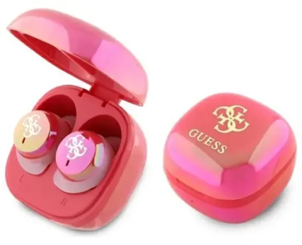Guess 4G Printed Logo Iridescent fuchsia / Bezdrôtové slúchadlá / TWS / Do uší