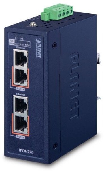 Planet PLANET IPOE-270 switch obsługa PoE Modrý