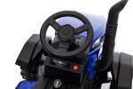 Mamido Mamido Detský elektrický traktor s vlečkou 12V 7Ah EVA kolesá ECO koža modrý
