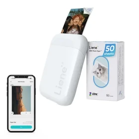 Liene Pearl biela / Mobilná fototlačiareň / technológia Zink / formát 2x3" / Bluetooth 5.0 (KW001-65022)