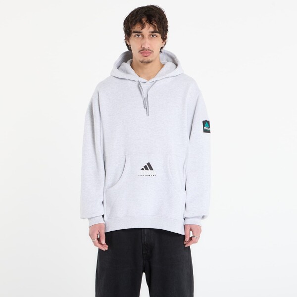Mikina adidas Equipment Ribbed Hoodie Light Grey Heather XL