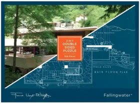 Galison Obojstranné puzzle Frank Lloyd Wright Fallingwater