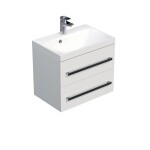 Kúpeľňová skrinka s umývadlom SAT Cube Way 60x40 cm biela lesk CUBE260ZBL CUBE260ZBL