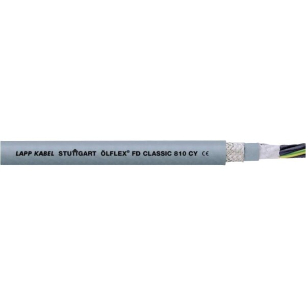 LAPP 26221/1 vedenie ťažnej reťaze ÖLFLEX® FD CLASSIC 810 CY 4 G 0.75 mm² sivá metrový tovar; 26221/1